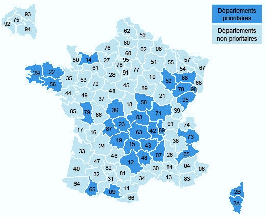 diagnostic radon carte radon France 2020
