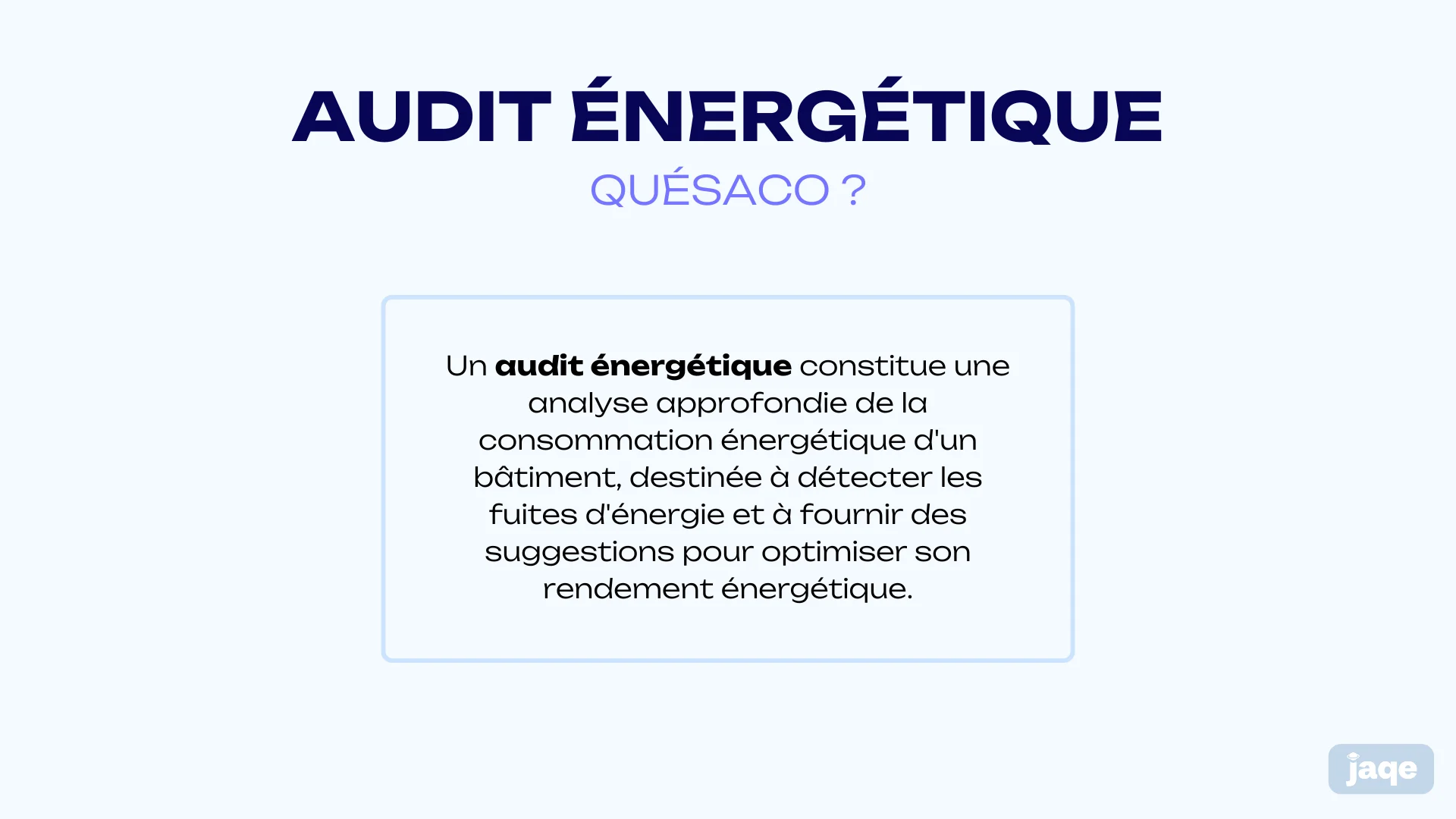 audit energetique definition